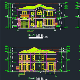 多层别墅建筑图