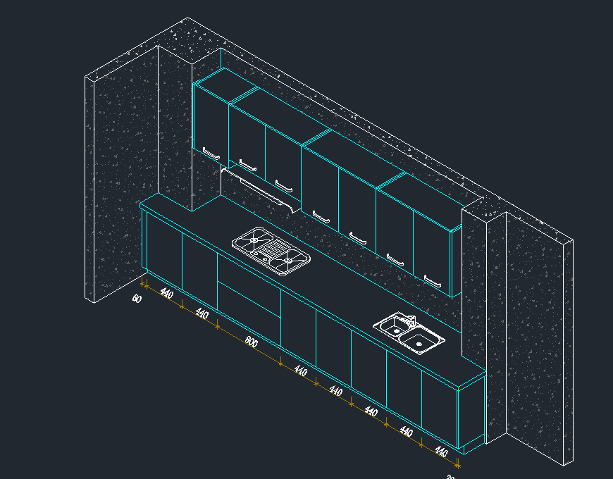 第24节:现代橱柜轴测图绘制_【职业课】-cad定制家具设计班_云艺帆