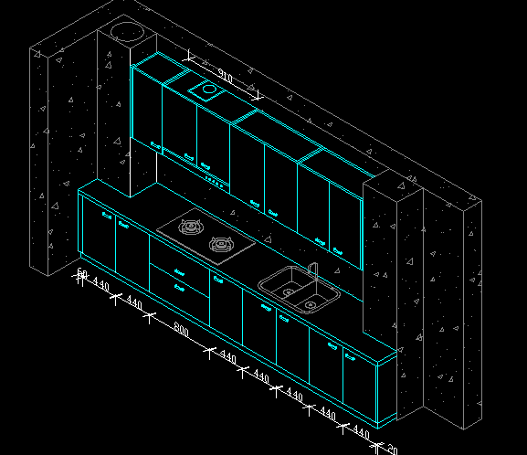 职业课】-cad定制家具设计班_第24节:现代橱柜轴测图绘制_云艺帆课堂
