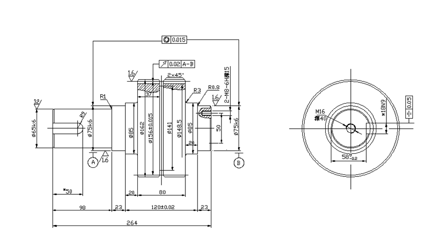 CAD机械制图-零件图之输出轴齿轮实例