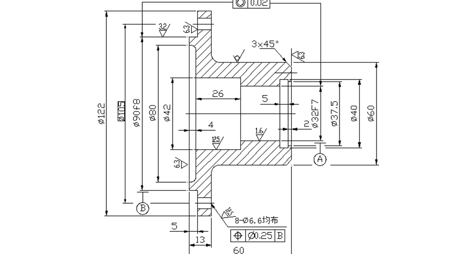 CAD机械制图实例-泵盖