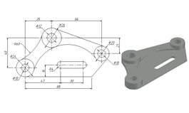 CAD巧用圆角功绘制机械零件
