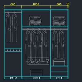 成品衣柜模块及组合图集