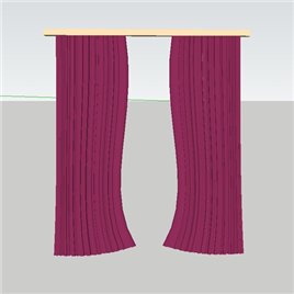 室内草图大师su窗帘模型