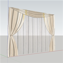 室内草图大师SU窗帘模型
