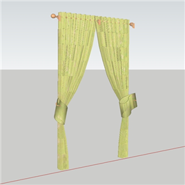 室内草图大师SU窗帘模型