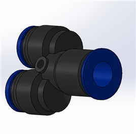 Y型气动三通接头φ12