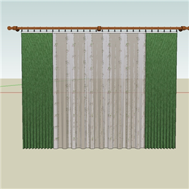 室内草图大师SU窗帘模型103