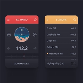 FM收音机界面素材