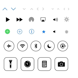暂停播放等多种线性icon