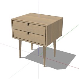 室内草图大师SU床头柜