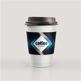 简约商务风格咖啡杯奶茶杯套模板设计