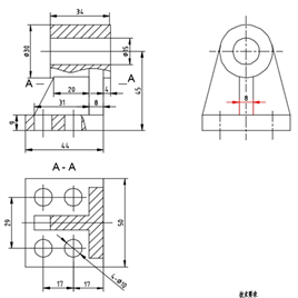 1张CAD支座零件图纸