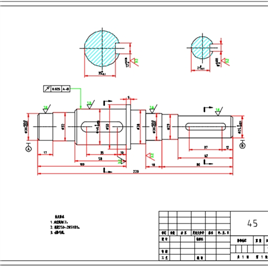 2个传动轴CAD图纸