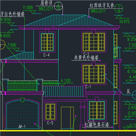 一套别墅建筑设计图