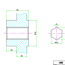 内花键CAD零件图纸