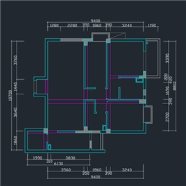 CAD图纸+古典大方风格施工图附实景照片