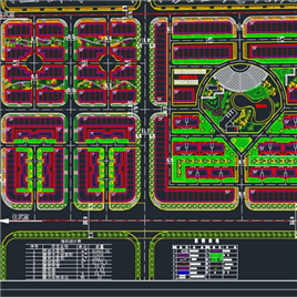 1套县城开发区设计规划图