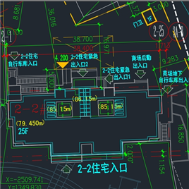 1套某小区总平面定位图