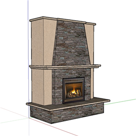室内草图大师SU壁炉模型