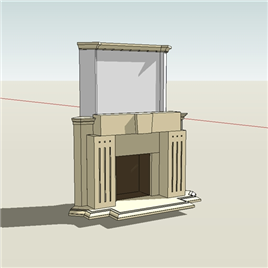 室内草图大师SU壁炉模型