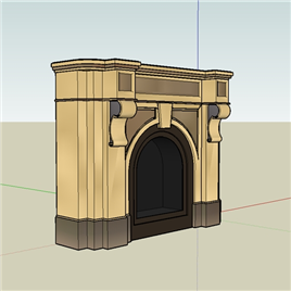 室内草图大师SU壁炉模型