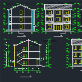 一套CAD图纸+农村别墅建筑图