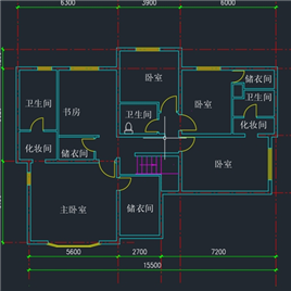 一套CAD图纸+北京高丽营别墅区户型2