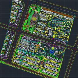 1套小区建筑规划平面图