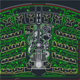 1套CAD中央花园规划图