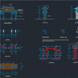 CAD图纸-黄公祠牌坊施工图