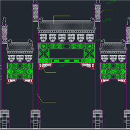 CAD图纸-牌楼建筑设计方案图