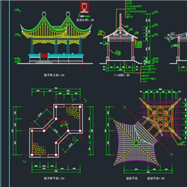 CAD图纸-梭子亭设计图