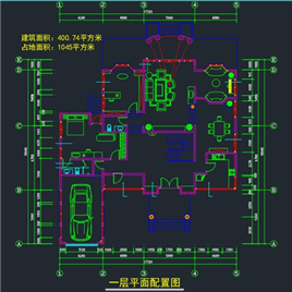 CAD图纸-别墅装饰平立面图