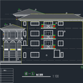 CAD图纸-别墅外装修施工图