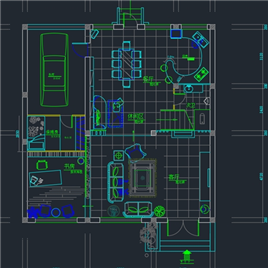CAD图纸-别墅室内装修施工图