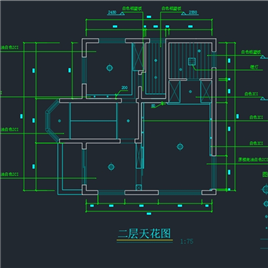 CAD图纸-别墅装修施工图1