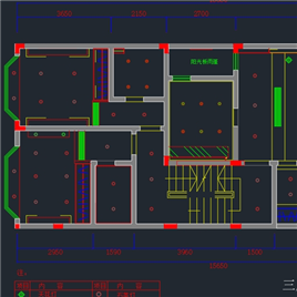 CAD图纸-小栋别墅装修施工图