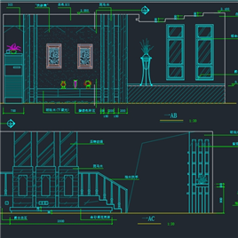 CAD图纸-全套别墅装修施工图