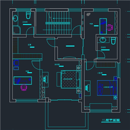 CAD图纸-某别墅室内装修施工图