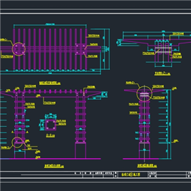 CAD图纸-花架式门道施工大样图