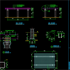CAD图纸-景观花架施工详图