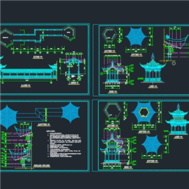 CAD图纸-廊亭施工图