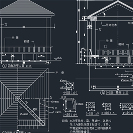 CAD图纸-廊亭施工图