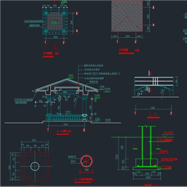 CAD图纸-凉亭建筑图