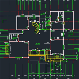 CAD图纸-苏式江南二层别墅建筑结构水电施工图