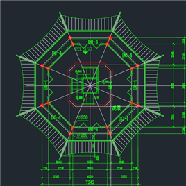 CAD图纸-七层仿古佛塔建筑施工图