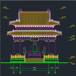 CAD图纸-万佛亭施工图