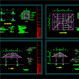 CAD图纸-凉亭施工大样图