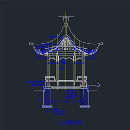 CAD图纸-六角亭施工详图1